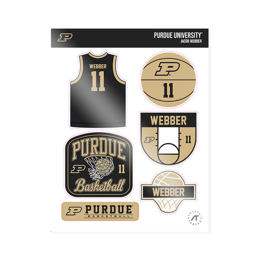 Purdue - NCAA Men's Basketball : Jacob Webber - Sticker Sheet-0