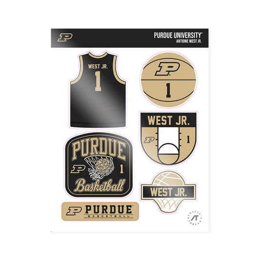 Purdue - NCAA Men's Basketball : Antione West Jr. - Sticker Sheet-0