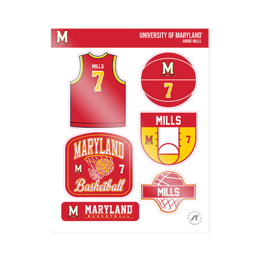 Maryland - NCAA Men's Basketball : Andre Mills - Sticker Sheet-0