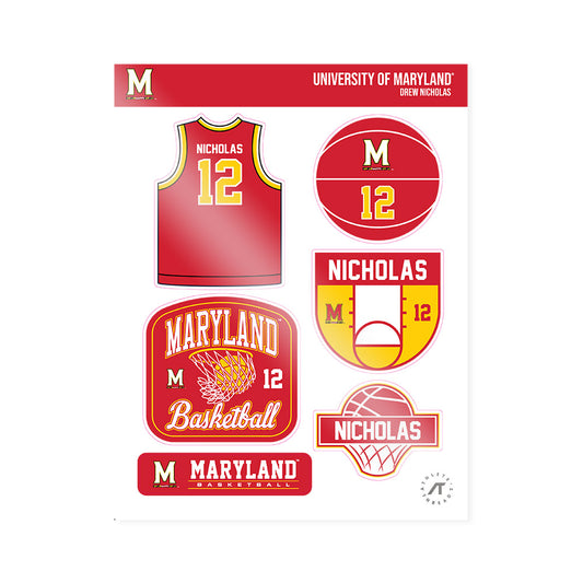 Maryland - Men's Basketball Alumni : Drew Nicholas - Sticker Sheet-0