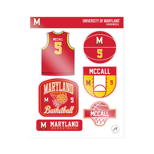 Maryland - Men's Basketball Alumni : Calvin McCall - Sticker Sheet-0