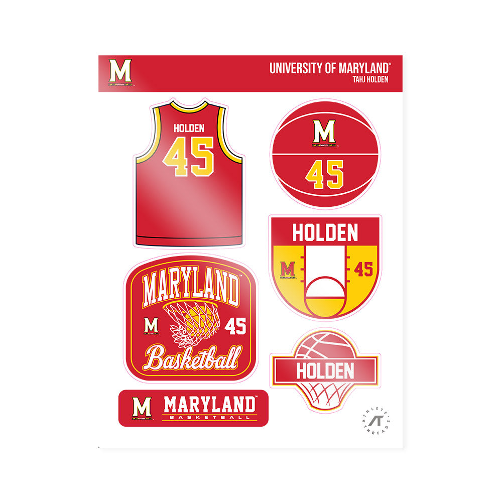Maryland - Men's Basketball Alumni : Tahj Holden - Sticker Sheet-0