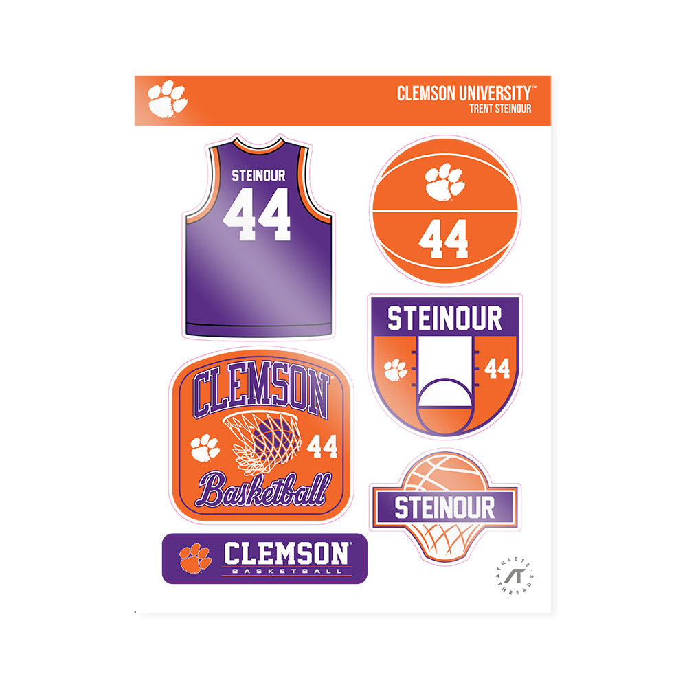 Clemson - NCAA Men's Basketball : Trent Steinour - Sticker Sheet-0