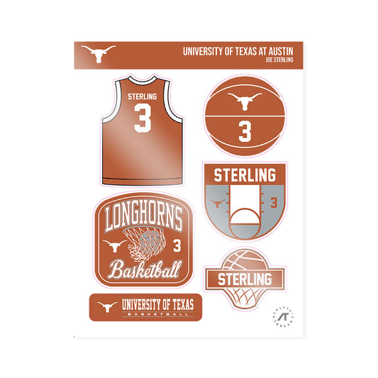 Texas - NCAA Men's Basketball : Joe Sterling - Sticker Sheet-0