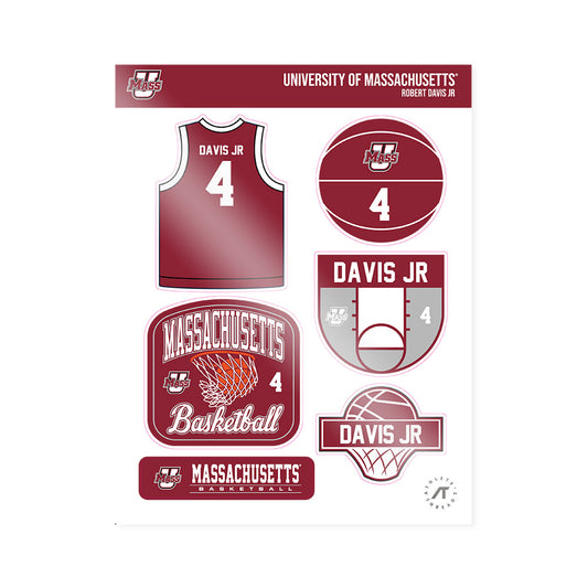 UMass - NCAA Men's Basketball : Robert Davis Jr - Sticker Sheet-0