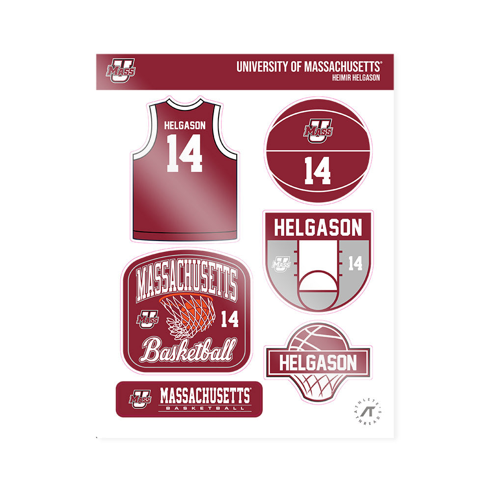 UMass - NCAA Men's Basketball : Heimir Helgason - Sticker Sheet-0