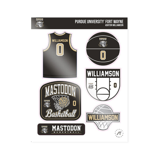 PFW - NCAA Men's Basketball : Ashton Williamson - Sticker Sheet-0