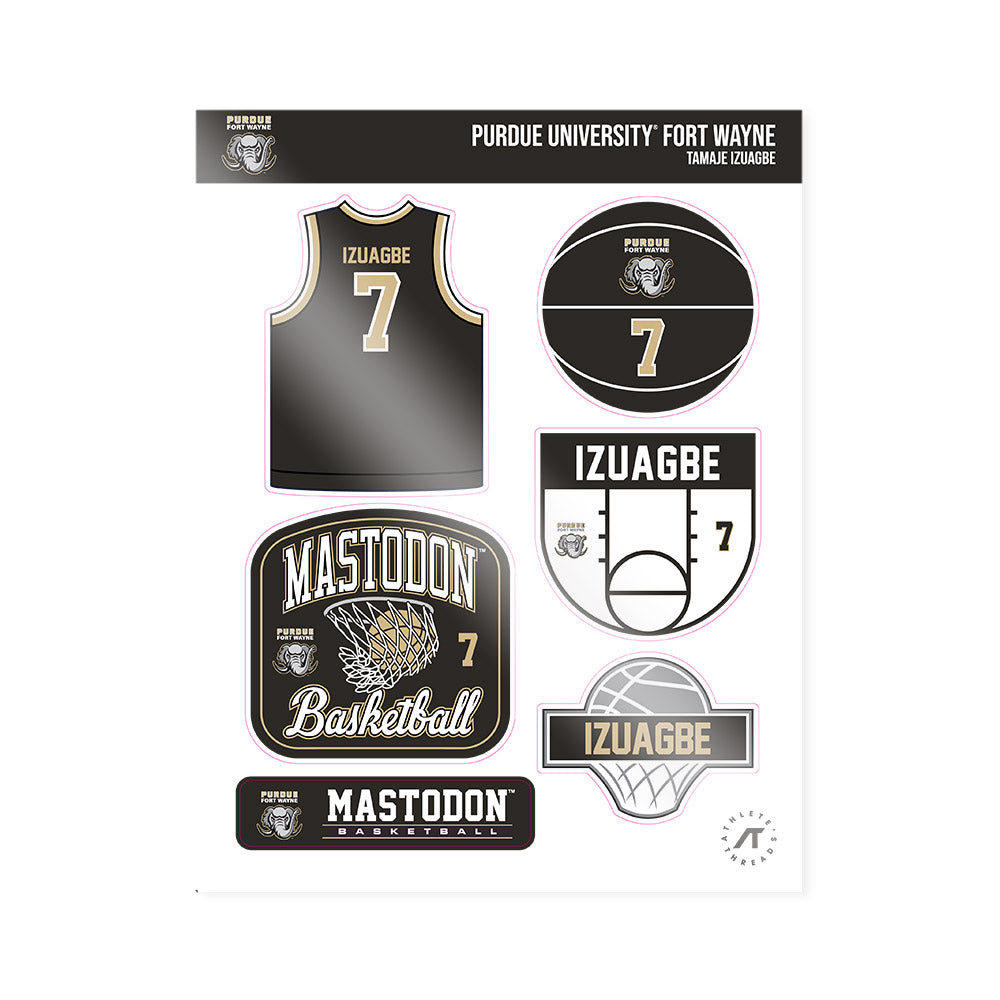 PFW - NCAA Men's Basketball : Tamaje Izuagbe - Sticker Sheet-0