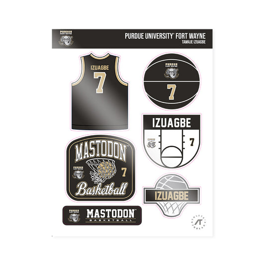 PFW - NCAA Men's Basketball : Tamaje Izuagbe - Sticker Sheet-0
