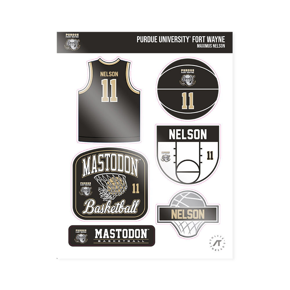 PFW - NCAA Men's Basketball : Maximus Nelson - Sticker Sheet-0