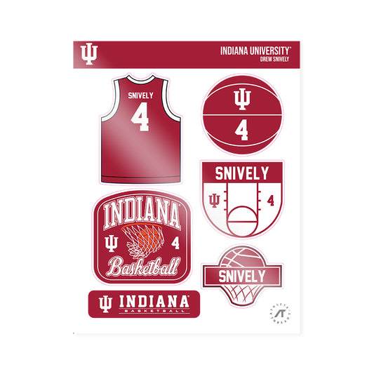 Indiana - NCAA Men's Basketball : Drew Snively - Sticker Sheet-0