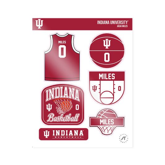 Indiana - NCAA Men's Basketball : Jasai Miles - Sticker Sheet-0