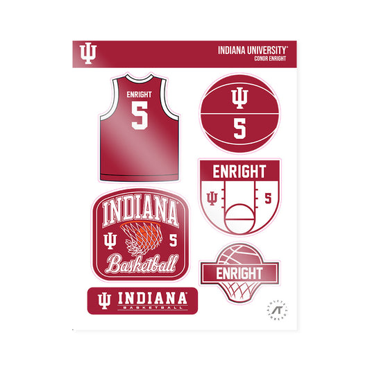 Indiana - NCAA Men's Basketball : Conor Enright - Sticker Sheet-0