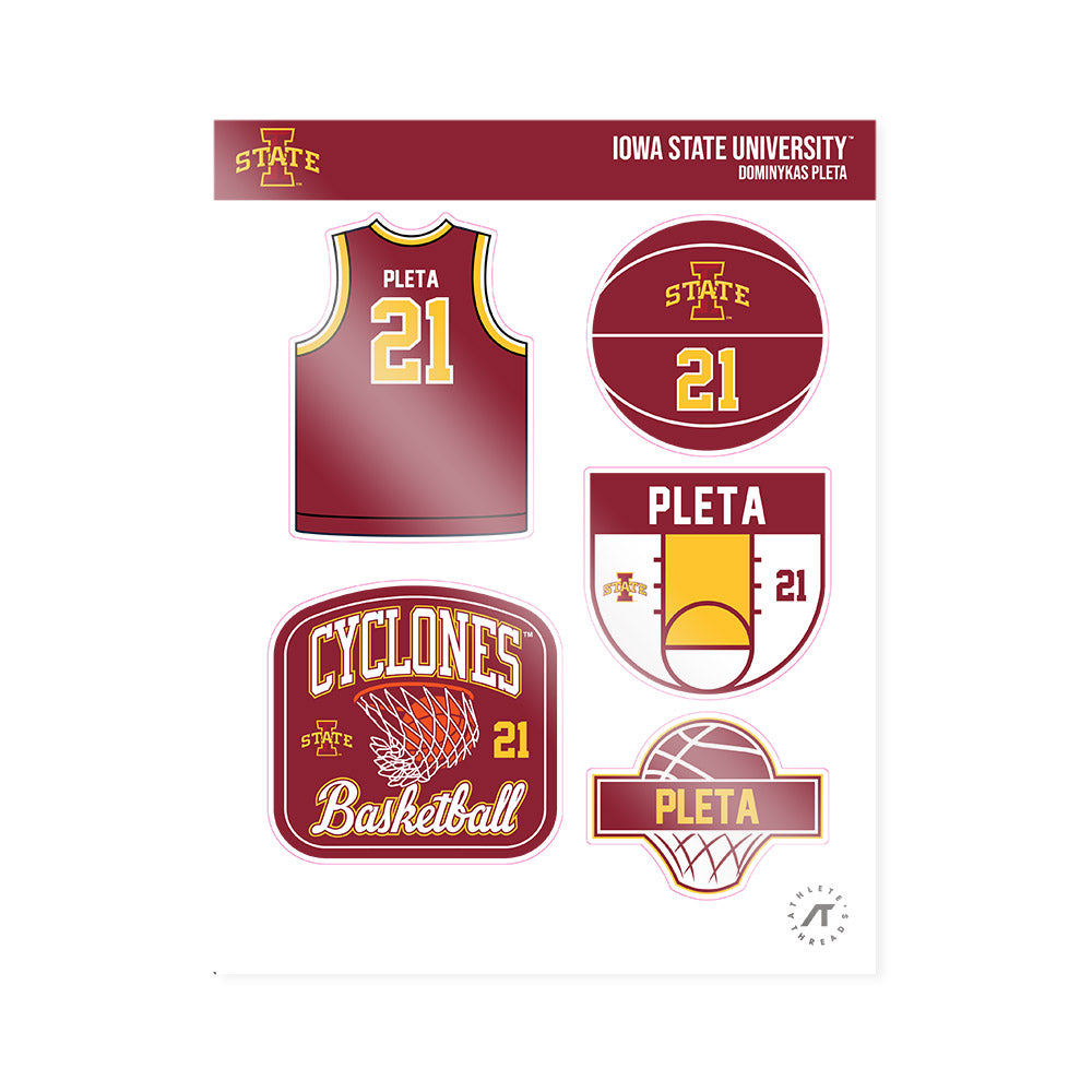 Iowa State - NCAA Men's Basketball : Dominykas Pleta - Sticker Sheet-0