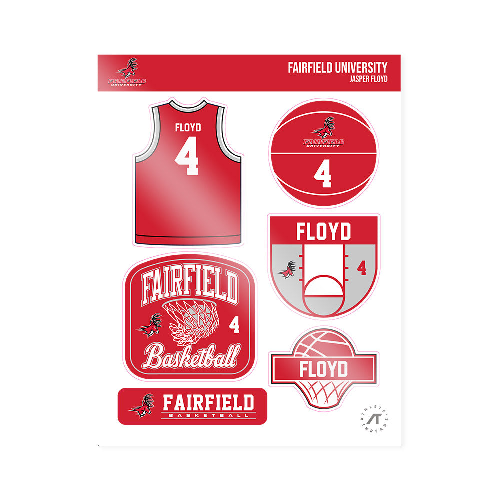 Fairfield - NCAA Men's Basketball : Jasper Floyd - Sticker Sheet-0