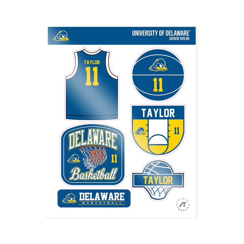 Delaware - NCAA Men's Basketball : Jayden Taylor - Sticker Sheet-0