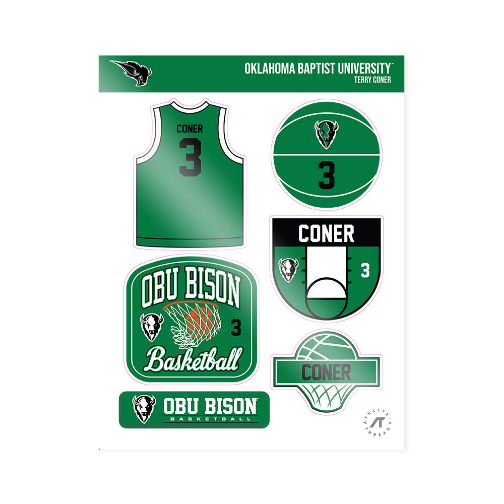 OKBU - NCAA Men's Basketball : Terry Coner - Sticker Sheet-0