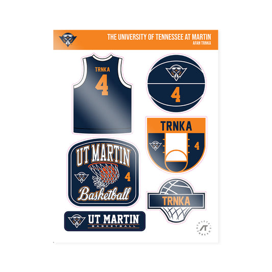 UT Martin - NCAA Men's Basketball : Afan Trnka - Sticker Sheet-0