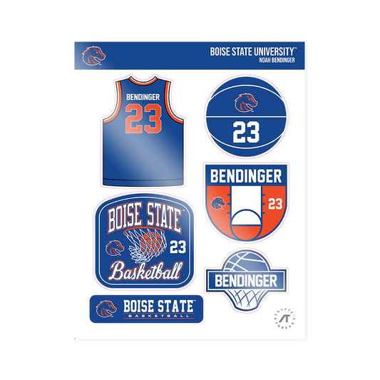 Boise State - NCAA Men's Basketball : Noah Bendinger - Sticker Sheet-0