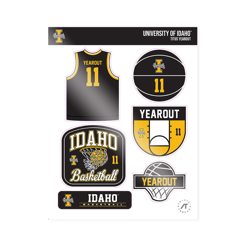 Idaho - NCAA Men's Basketball : Titus Yearout - Sticker Sheet-0