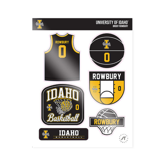 Idaho - NCAA Men's Basketball : Brody Rowbury - Sticker Sheet-0
