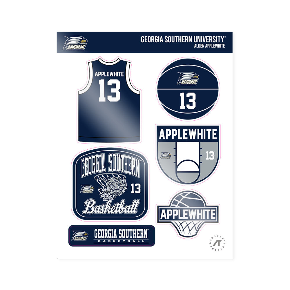 Georgia Southern - NCAA Men's Basketball : Alden Applewhite - Sticker Sheet-0