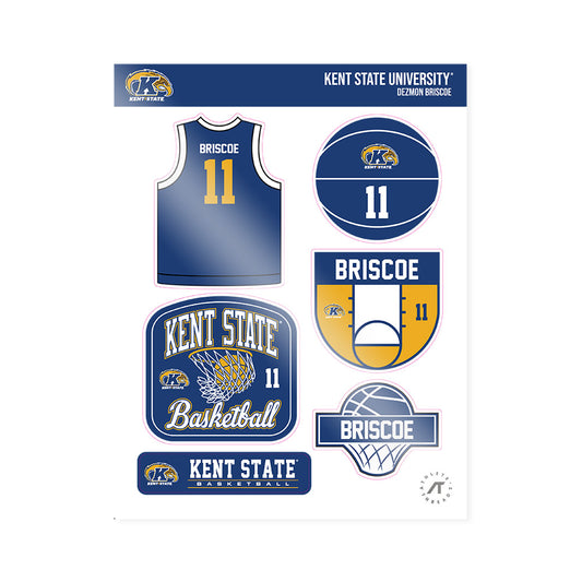 Kent State - NCAA Men's Basketball : Dezmon Briscoe - Sticker Sheet-0