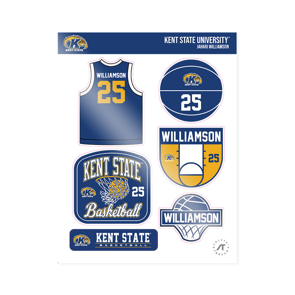 Kent State - NCAA Men's Basketball : Jahari Williamson - Sticker Sheet-0