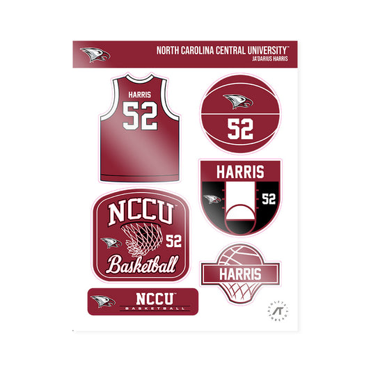 NCCU - NCAA Men's Basketball : Ja'darius Harris - Sticker Sheet-0
