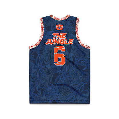 Auburn - NCAA Men's Basketball : Corey Williams - The Jungle Basketball Jersey-1
