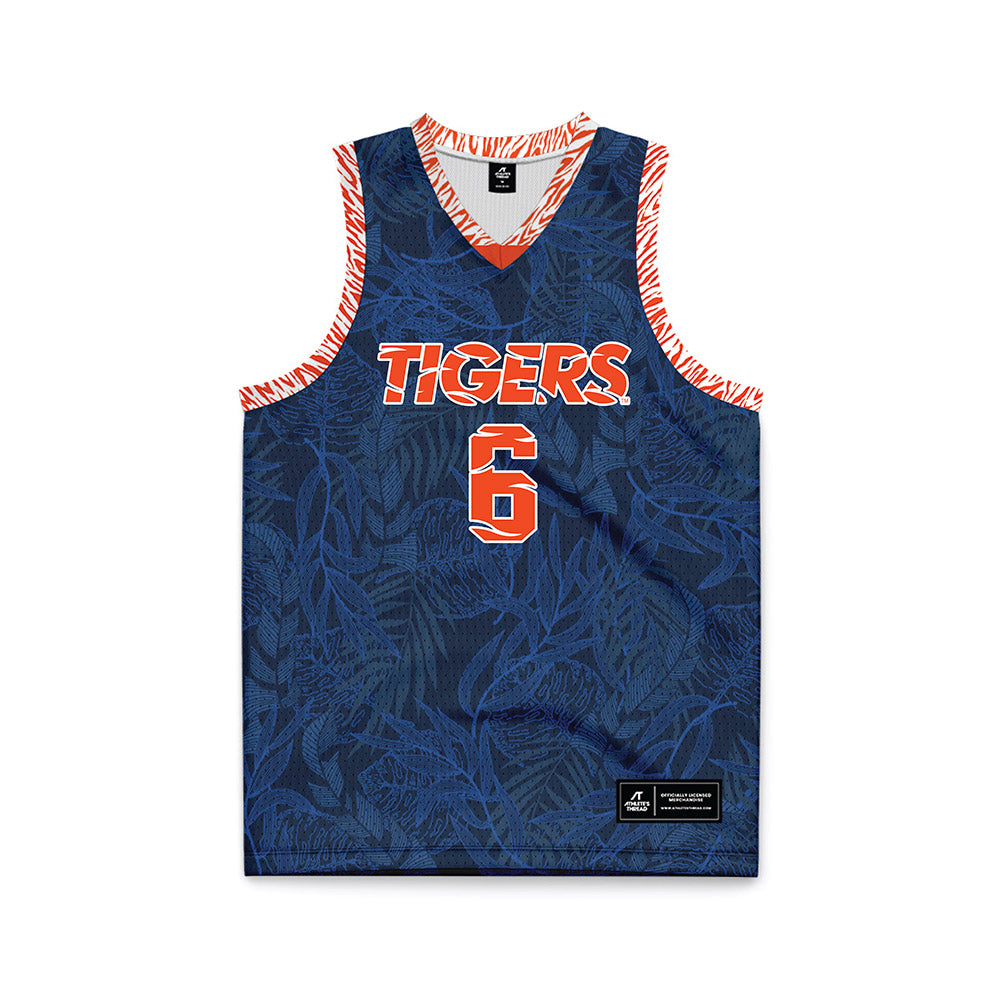Auburn - NCAA Men's Basketball : Simon Walker - The Jungle Basketball Jersey-0