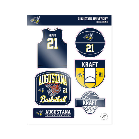 AU - NCAA Men's Basketball : Conner Kraft - Sticker Sheet-0