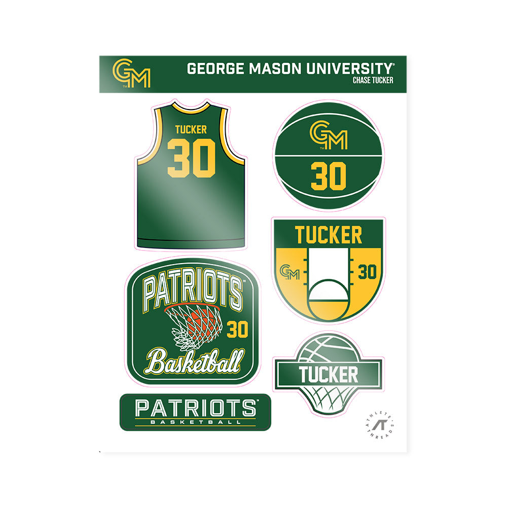 GMU - NCAA Men's Basketball : Chase Tucker - Sticker Sheet-0