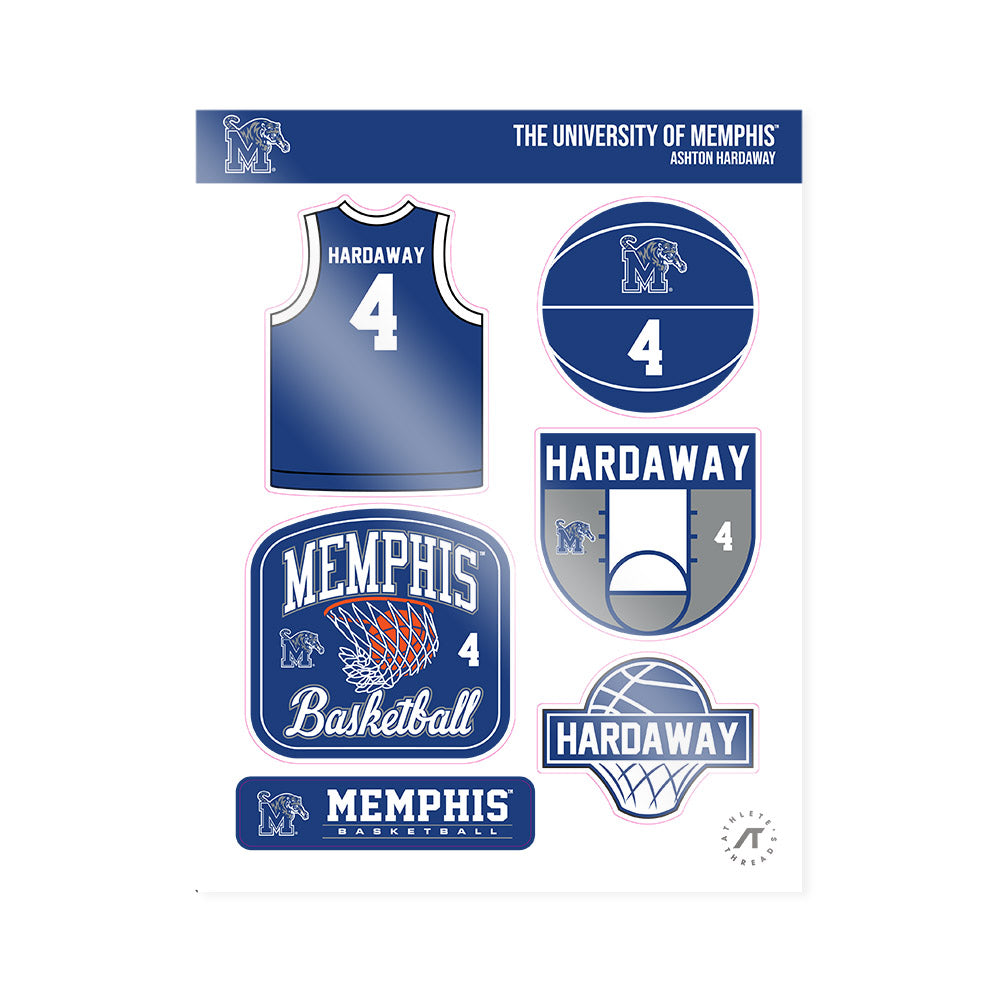 Memphis - NCAA Men's Basketball : Ashton Hardaway - Sticker Sheet-0