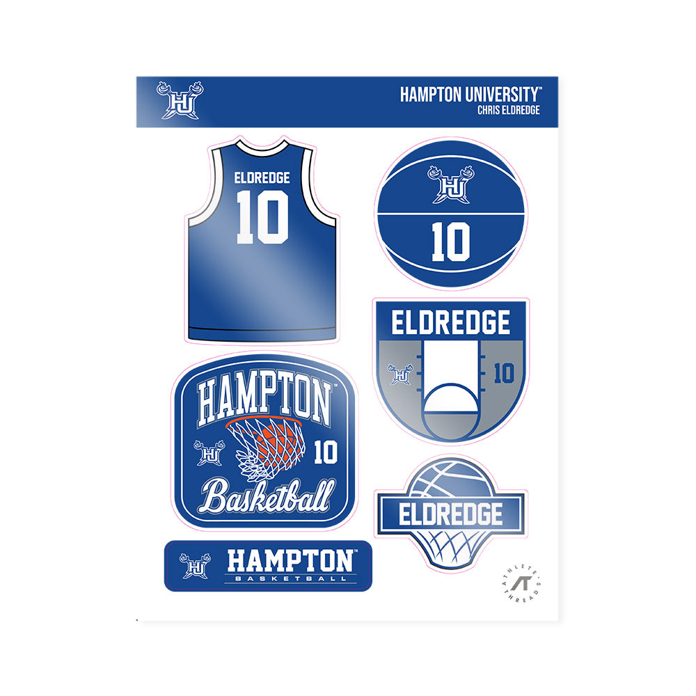 Hampton - NCAA Men's Basketball : Chris Eldredge - Sticker Sheet-0