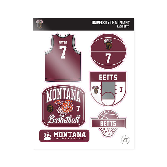Montana - NCAA Men's Basketball : Kadyn Betts - Sticker Sheet-0