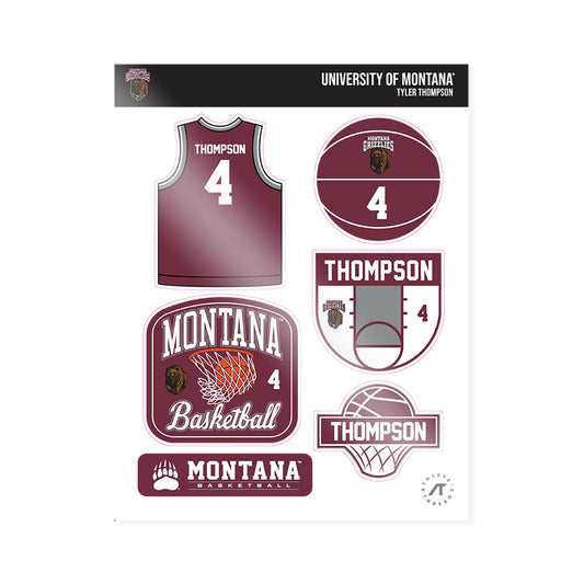 Montana - NCAA Men's Basketball : Tyler Thompson - Sticker Sheet-0