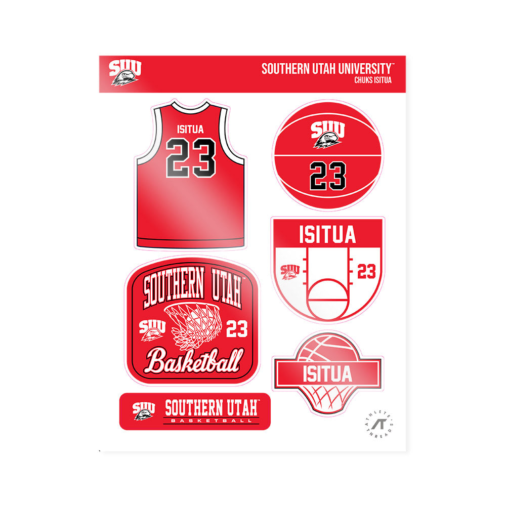 Southern Utah - NCAA Men's Basketball : Chuks Isitua - Sticker Sheet-0