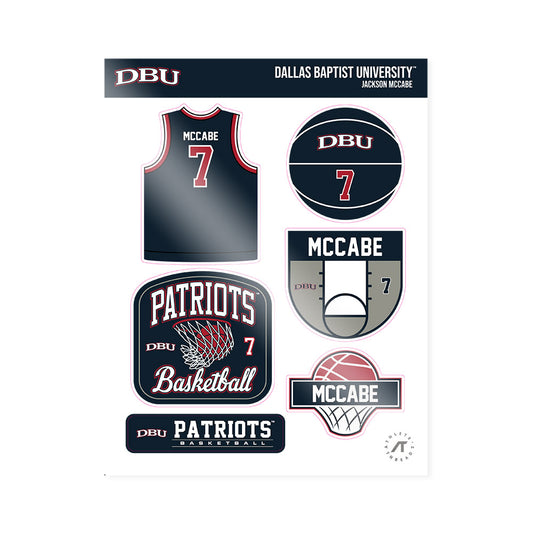 Dallas Baptist - NCAA Men's Basketball : Jackson McCabe - Sticker Sheet-0