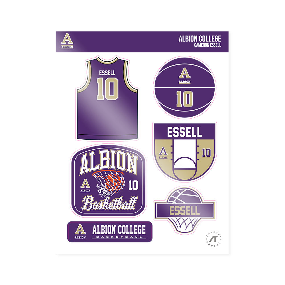 Albion - NCAA Men's Basketball : Cameron Essell - Sticker Sheet-0