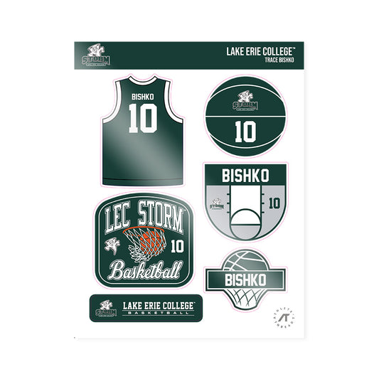 Lake Erie College - NCAA Men's Basketball : Trace Bishko - Sticker Sheet-0