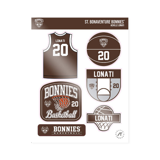 St. Bonaventure - NCAA Men's Basketball : Achille Lonati - Sticker Sheet-0