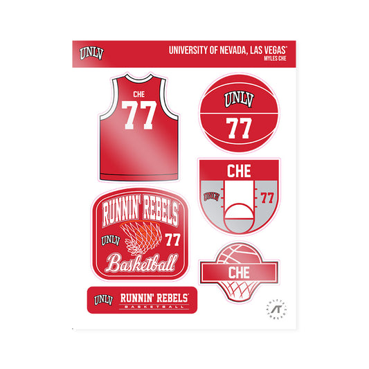 UNLV - NCAA Men's Basketball : Myles Che - Sticker Sheet-0