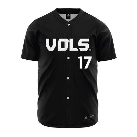 Tennessee - NCAA Baseball : Nathan Eisfelder - Black Jersey-0