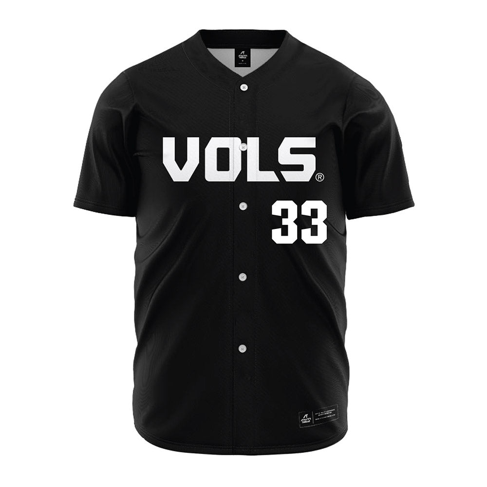 Tennessee - NCAA Baseball : Bo Rhudy - Black Jersey-0