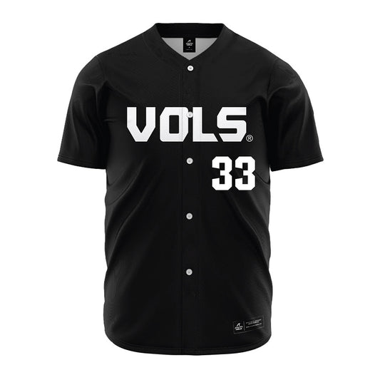 Tennessee - NCAA Baseball : Bo Rhudy - Black Jersey-0