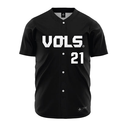 Tennessee - NCAA Baseball : Tegan Kuhns - Black Jersey-0