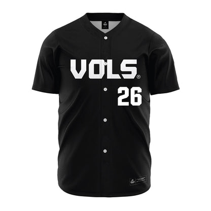 Tennessee - NCAA Baseball : Chris Newstrom - Black Jersey-0