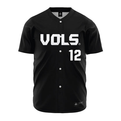 Tennessee - NCAA Baseball : Evan Hankins - Black Jersey-0