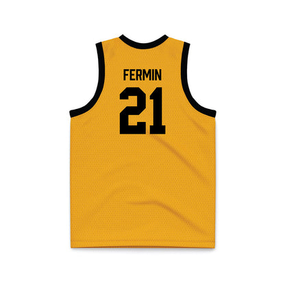 VCU - NCAA Men's Basketball : Christian Fermin - Gold Basketball Jersey-1